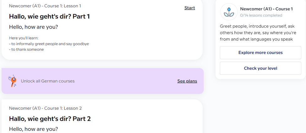 Babbel learning approach