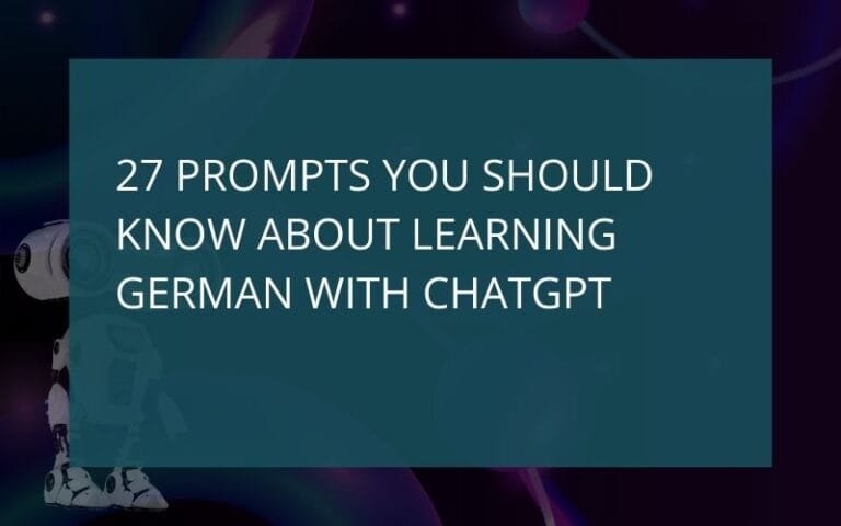 learning german with Chatgpt